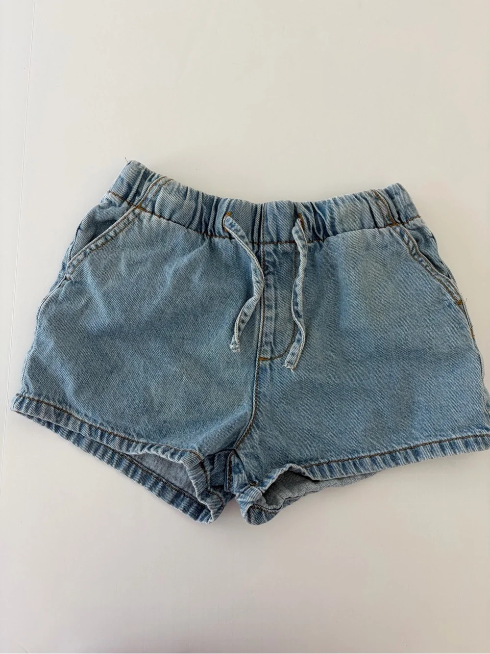Zara Girls Denim Pull On Shorts Casual Elastic Waistband Size 9-10Y